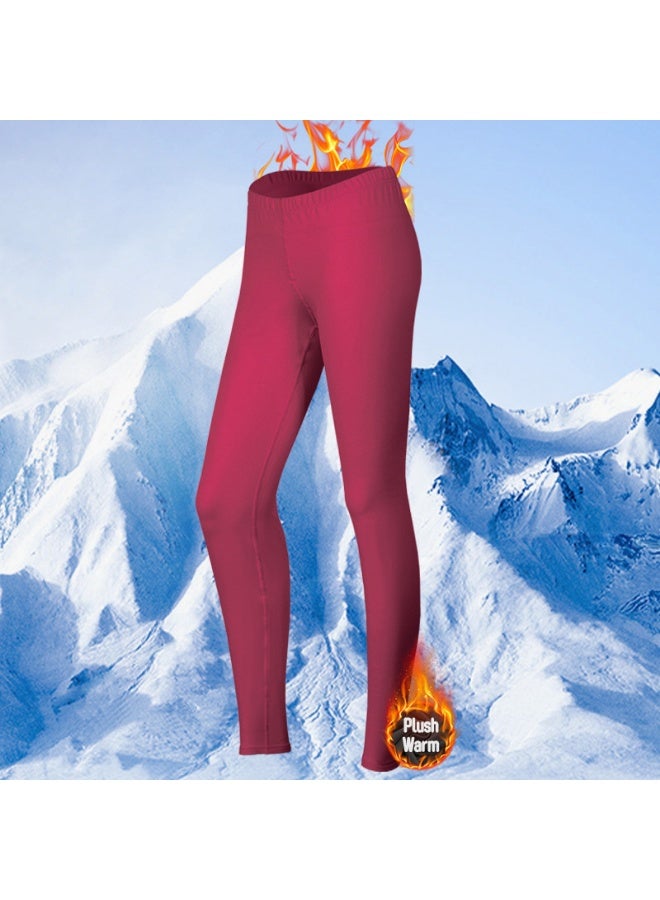 طقم ملابس داخلية نسائية حرارية، يتكون من قميص طويل الأكمام مبطن بالفليس وسروال مطابق. يتضمن طقم بيجامة مبطن بالصوف، مناسب للارتداء اليومي والأنشطة الخارجية مثل الجري والعمل والتزلج والمشي لمسافات طويلة والمشي. - Image 2